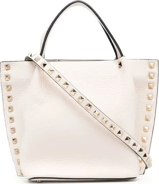 VALENTINO GARAVANI- Rockstud Small Leather Tote Bag