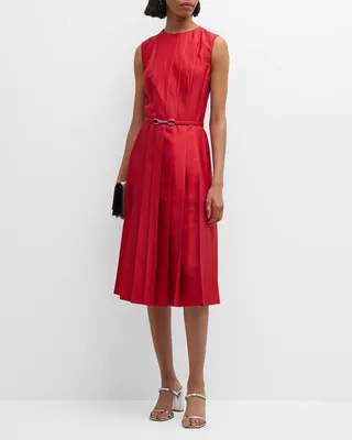 Harlan Pleated Midi Dress