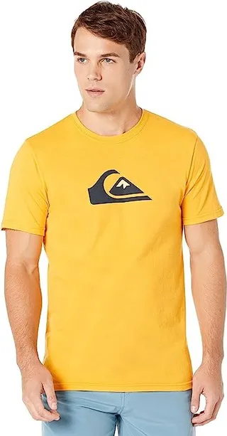 Quiksilver Comp Logo Short Sleeve Tee (Golden Rod) Men's Clothing