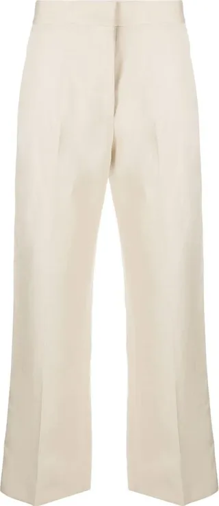 Cropped Straight-Leg Trousers
