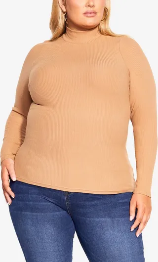 City Chic Trendy Plus Size Turtle Neck Top