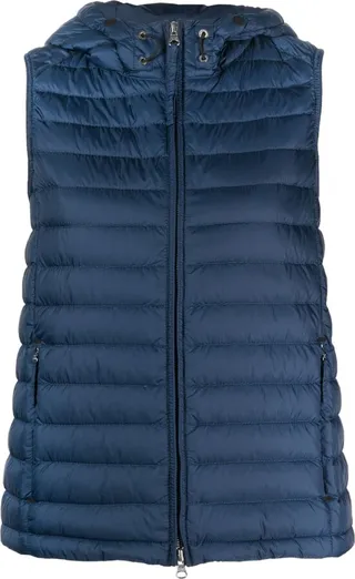 Logo-Patch Hooded Padded Gilet
