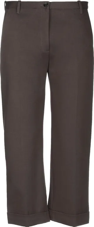 Cropped Pants Dark Brown