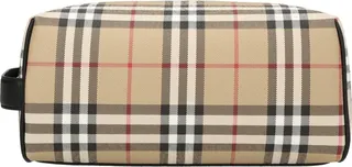 Vintage Checkered Toiletry Bag