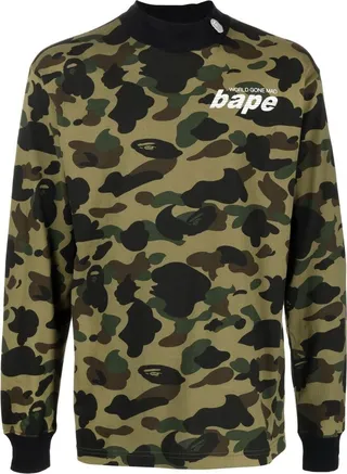 logo-print camouflage T-shirt
