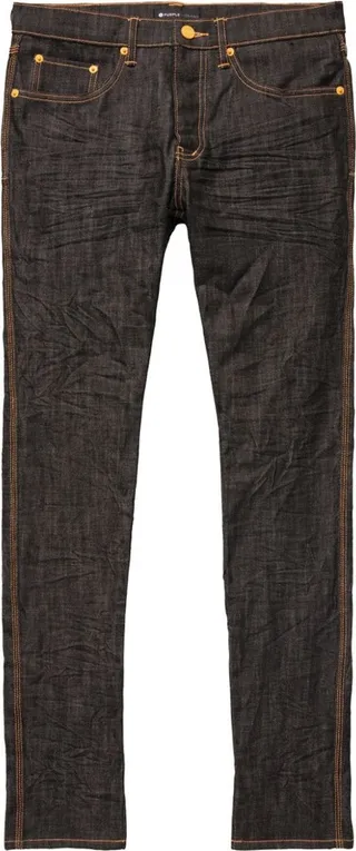 Contrast-Stitching Skinny Jeans
