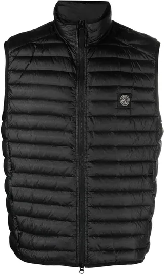 Compass-Patch Feather-Down Gilet