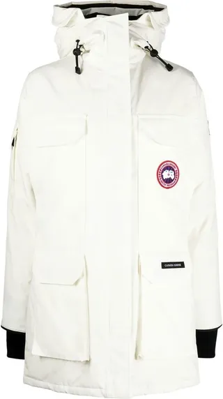 Logo-Patch Detail Padded Coat