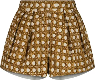 Vienna Straw pleated shorts