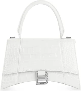 Hourglass Small Handbag Crocodile Embossed