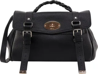 Textured leather handbag