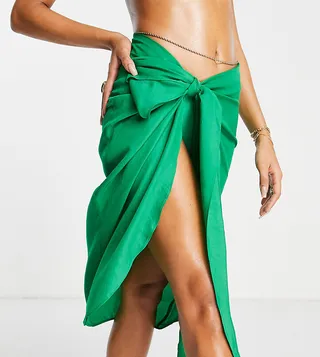 Public Desire midi sarong in green