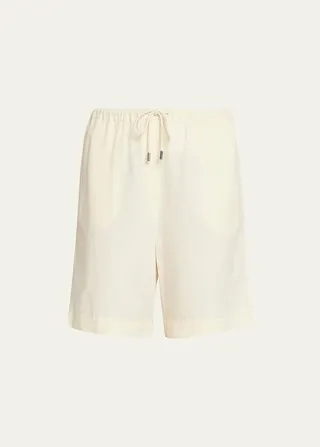 Press-Creased Drawstring Shorts