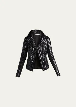 Motion Shiny Panel Puffer Jacket