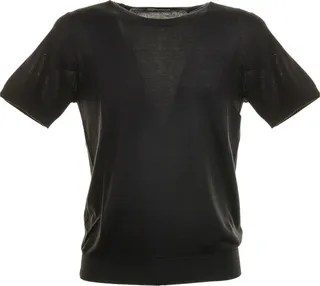 Black T-shirt In Extrafine Cotton