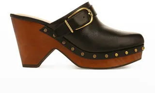Hendrix Leather Buckle Clogs