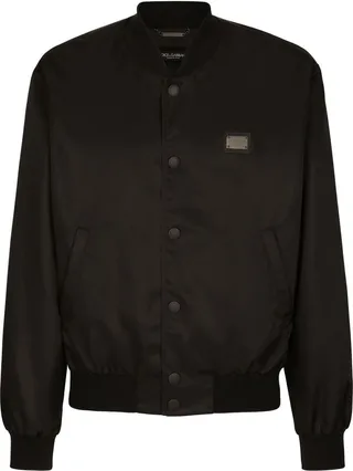 DG Essentials logo-plaque bomber jacket