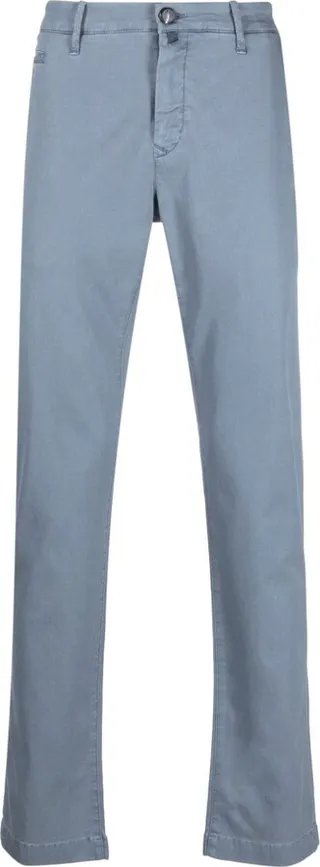Logo-Patch Straight-Leg Trousers