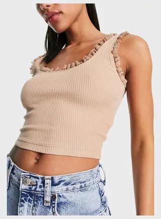 2 Pack Lace Detail Top