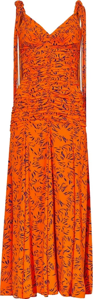 Floral V-Neck Midi Dress