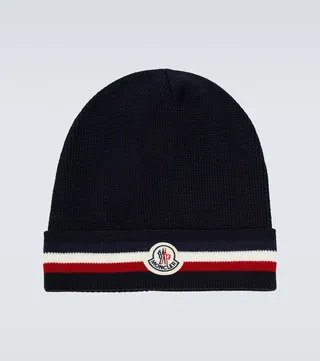 Logo virgin wool beanie