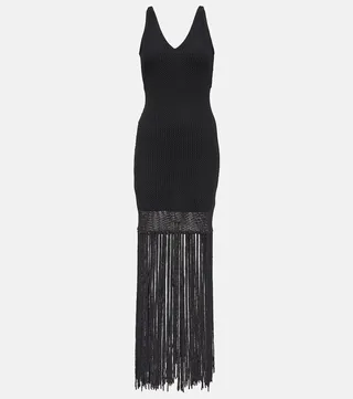 Cossette fringe-trimmed maxi dress
