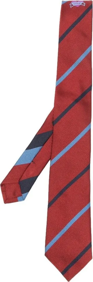 Diagonal Stripe Silk Tie