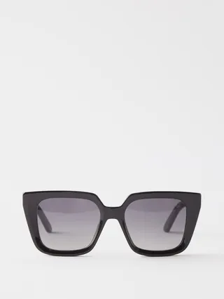 Diormidnight S1i Square Acetate Sunglasses