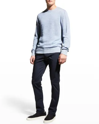 Men's Plaited Linen Crew Sweater