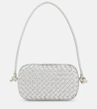 Knot Mini metallic leather shoulder bag