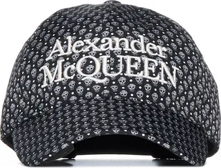 Alexander McQueen All-Over Logo Embroidered Cap