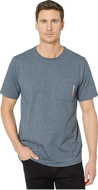 Timberland PRO Base Plate Blended Short Sleeve T-Shirt (Navy Heather) Men's T Shirt