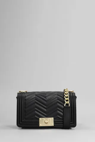Flat S Manhattan Shoulder Bag In Black Pvc