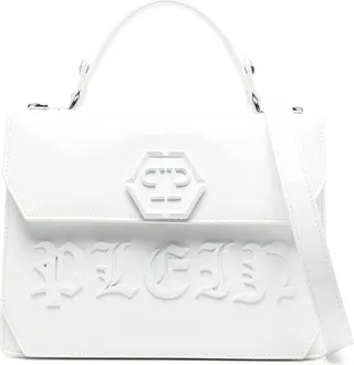Superheroin patent-leather tote bag