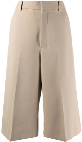 Cropped Wide-Leg Trousers
