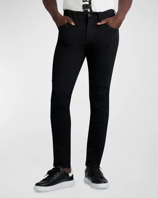 Men's Slim-Leg Moto Jeans