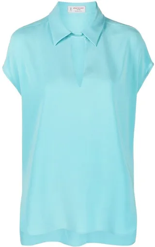 polo-collar detail T-shirt