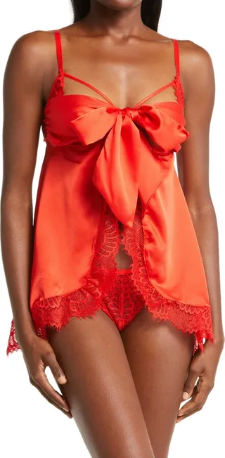 Unwrap Me Babydoll Chemise & G-String Thong