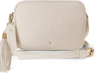 Johnny Loves Rosie - Ecru Logan Tassel Crossbody Bag
