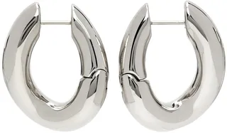 Balenciaga Silver Loop Earrrings