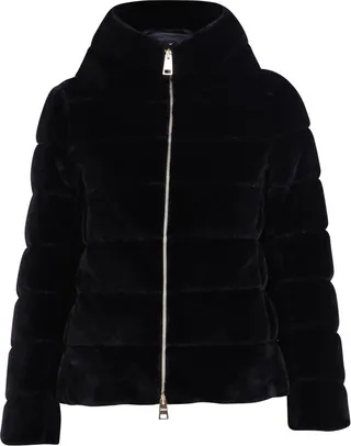 Herno Zipped Faux Fur Padded Jacket