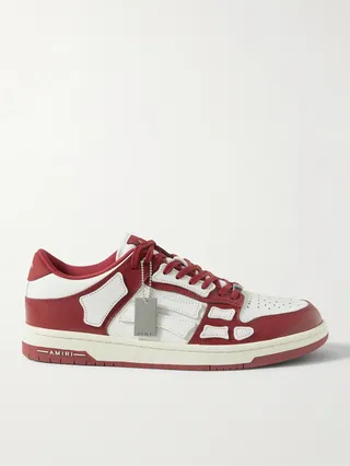 Skel-Top Colour-Block Leather Sneakers