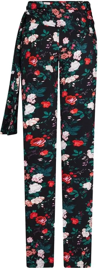 Floral-Print Straight Trousers