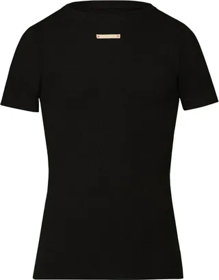 ribbed-knit cotton T-Shirt