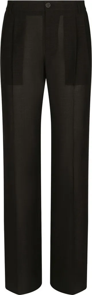 Flared Tailored-Cut Trousers