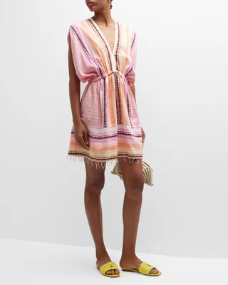 Cirq Short Plunge-Neck Dress