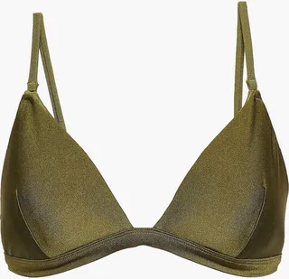 Separates metallic triangle bikini top