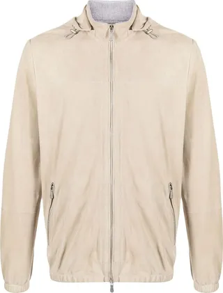 Hooded Leather Jacket
