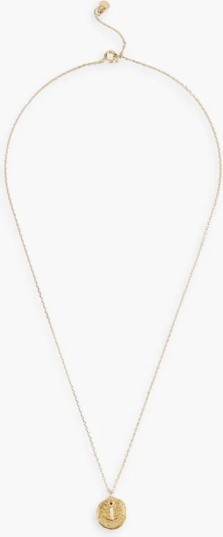 Gold-tone crystal necklace