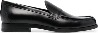 Round-Toe Leather Loafers
